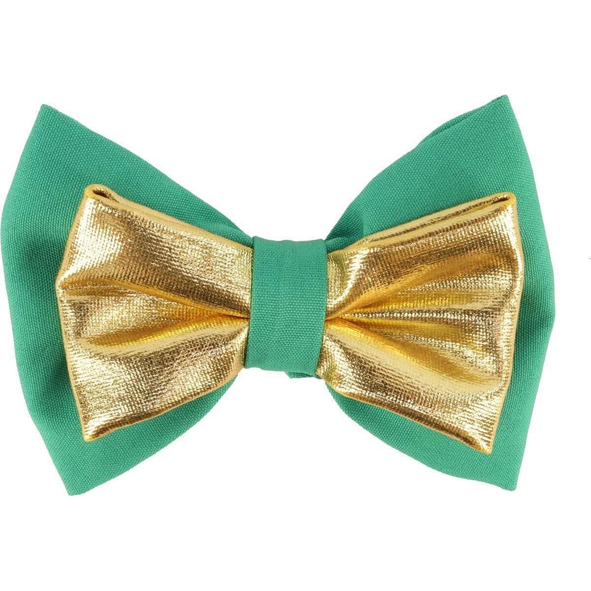 Accent Fashion Metallic Dog Collar Embellishment, Green Bowtie