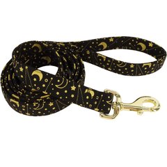 Accent Fashion Metallic Dog Leash, Bright Black Galaxy, 6-ft long, 5/8-in wide
