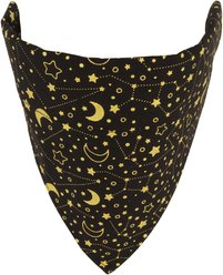 Accent Fashion Metallic Over the Collar Dog Bandana, Bright Black Galaxy