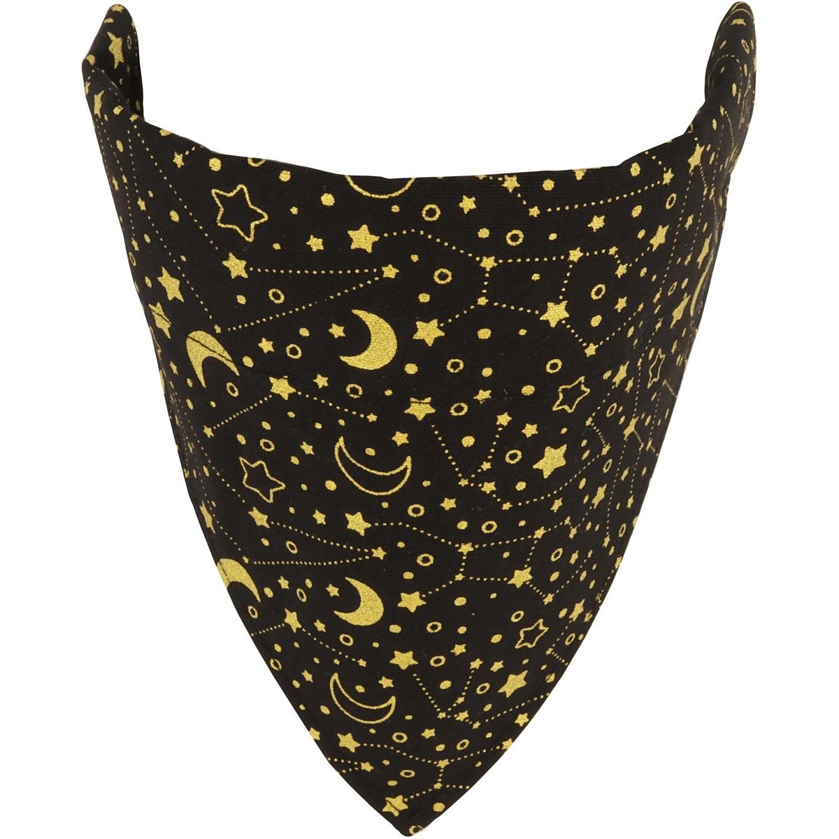 Accent Fashion Metallic Over the Collar Dog Bandana, Bright Black Galaxy
