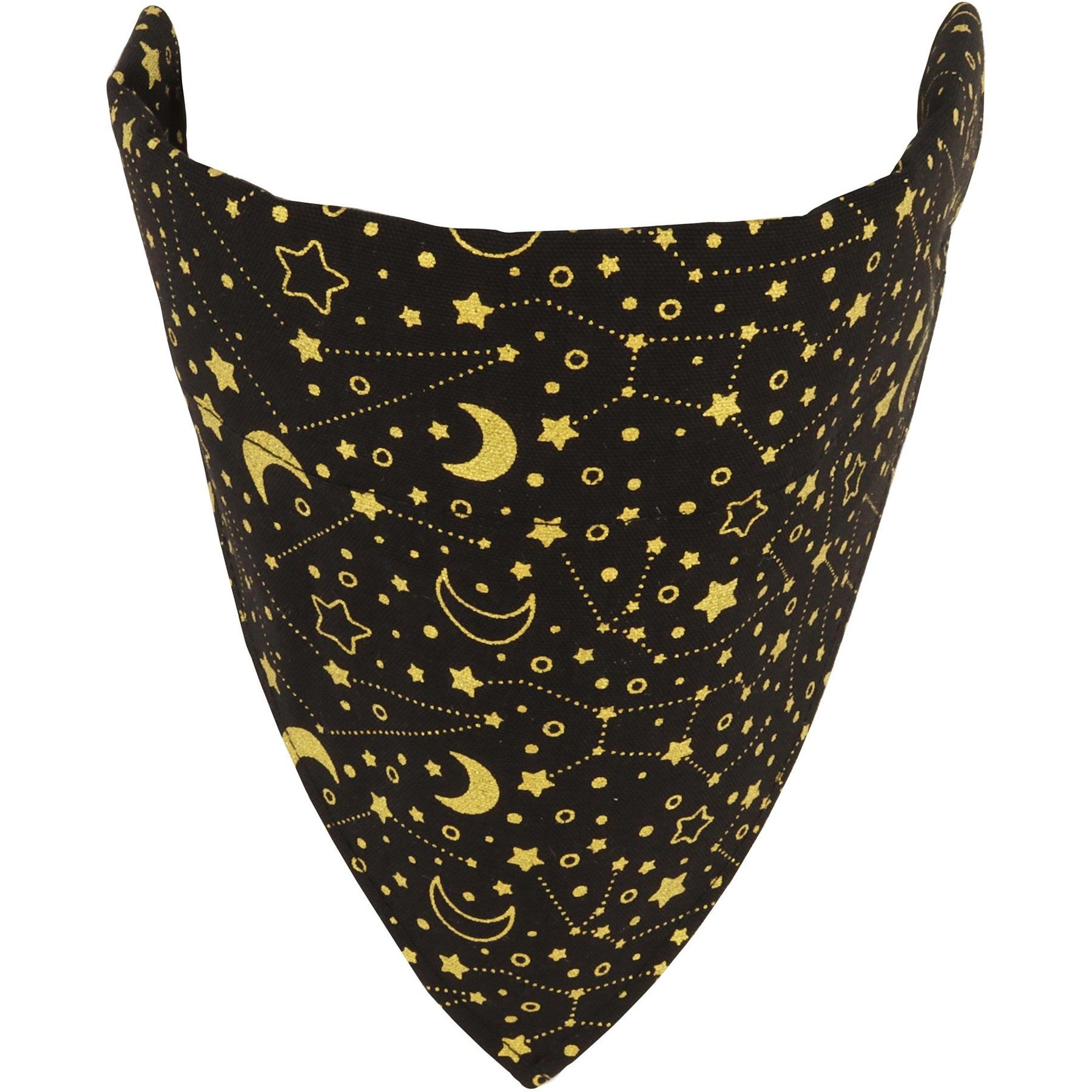 Accent Fashion Metallic Over the Collar Dog Bandana, Bright Black Galaxy