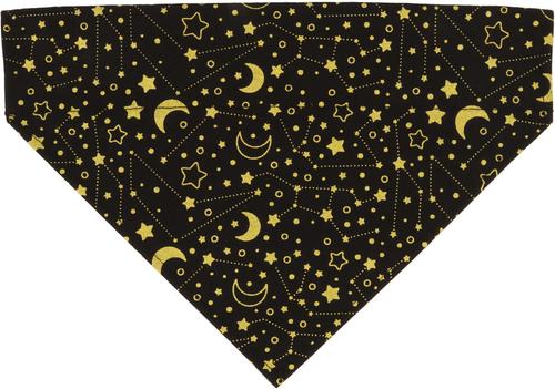 Show full view: Accent Fashion Metallic Over the Collar Dog Bandana, Bright Black Galaxy slide 2 of 8
