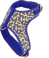 Accent Fashion Metallic Adjustable Dog Harness, Classic Blue Diamonds, X-Small: 14-16-in chest