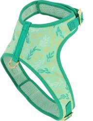 Accent Fashion Metallic Adjustable Dog Harness, Graceful Green Leaves, Medium: 20-24-in chest