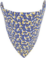 Accent Fashion Metallic Over the Collar Dog Bandana, Classic Blue Diamonds