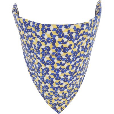 Accent Fashion Accent Fashion Metallic Over the Collar Dog Bandana, Classic Blue Diamonds
