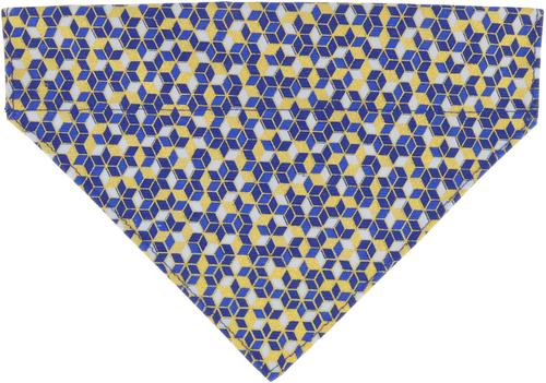 Show full view: Accent Fashion Metallic Over the Collar Dog Bandana, Classic Blue Diamonds slide 3 of 4