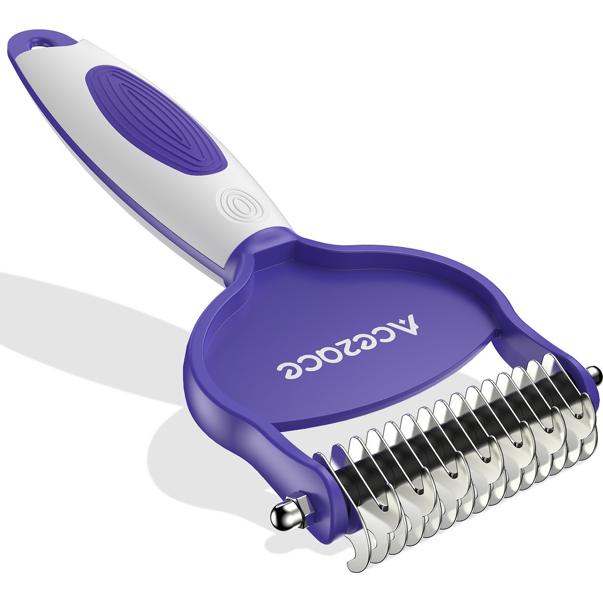 ACE2ACE Deshedding Dog & Cat Brush, Blue