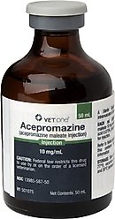 Acepromazine (acepromazine maleate) Injectable for Dogs, Cats & Horses, 10-mg/mL, 50-mL multi-dose vial