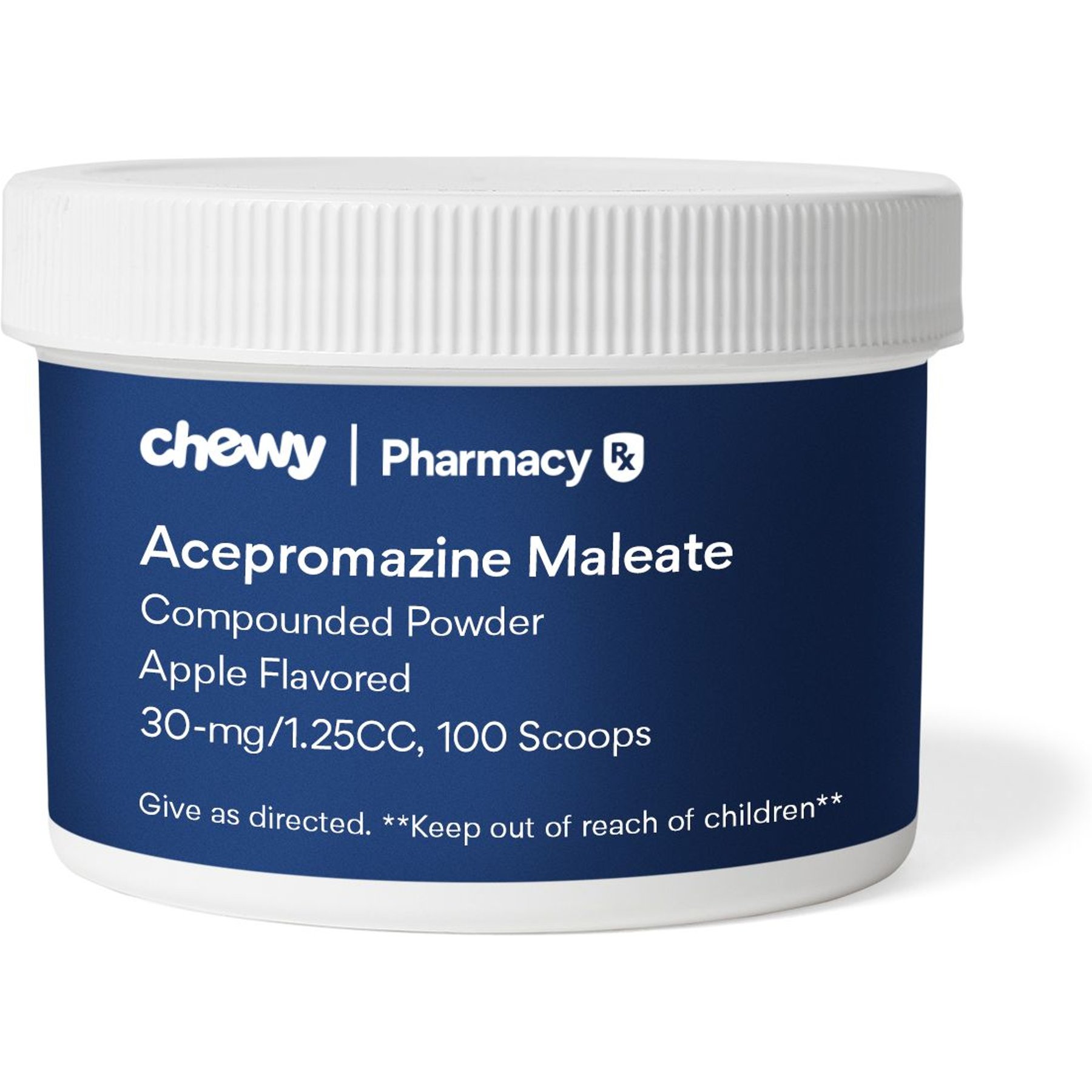 Acepromazine Maleate Compounded Apple Powder, 30 mg/1.25CC scoop, 100 scoops for Veterinary use