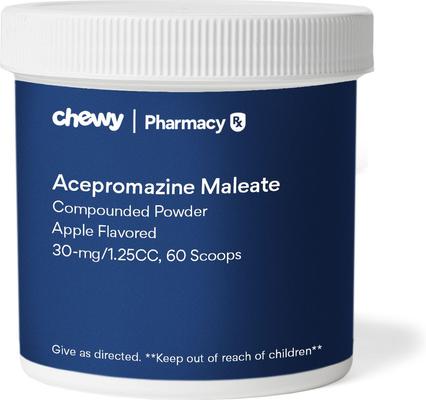 Show full view: Acepromazine Maleate Compounded Powder Apple Flavored for Horses, 30-mg/1.25CC, 60 Scoop slide 1 of 6