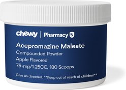 Acepromazine Maleate Compounded Powder Apple Flavored for Horses, 75-mg/1.25CC, 180 Scoop