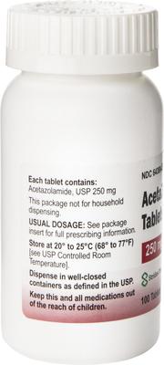 Show full view: Acetazolamide (Generic) Tablets, 250-mg, 30 tablets slide 3 of 6