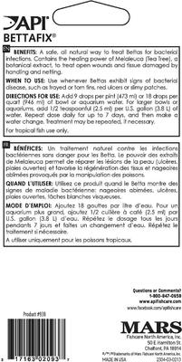 Show full view: Activ-Betta Bio-Activ Live Aqueous Solution Betta Water + API Bettafix Antibacterial & Antifungal Betta Fish Infection Remedy slide 4 of 6