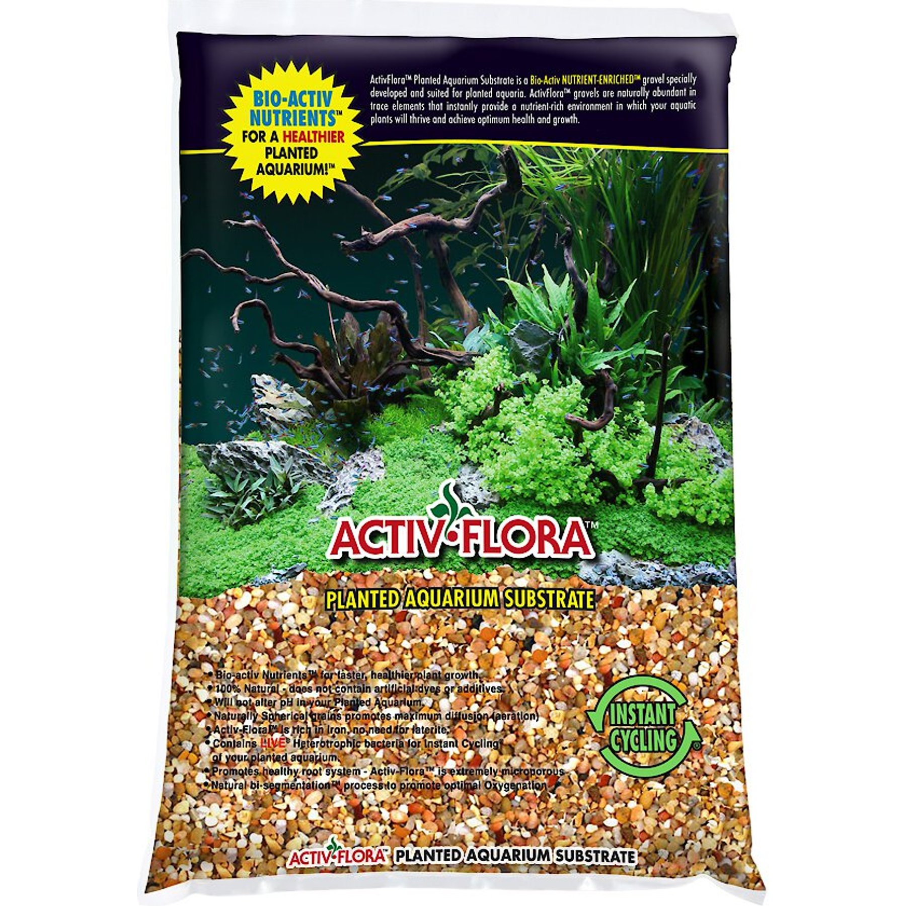 Activ-Flora Planted Aquarium Substrate, Floragems, 20-lb bag