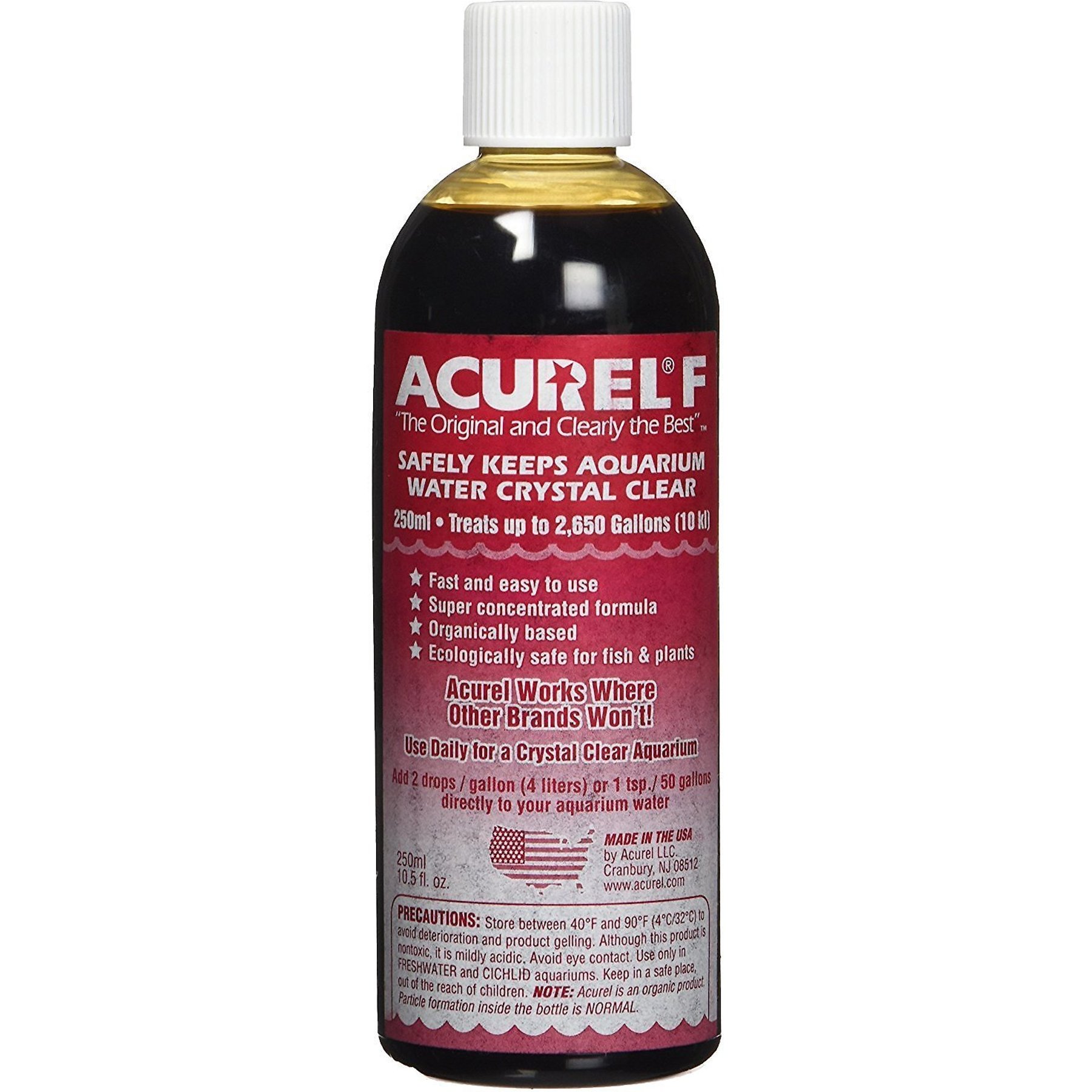 Acurel F Aquarium Water Clarifier, 250-mL bottle