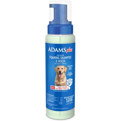 ADAMS ADAMS Plus Flea & Tick Sensitive Skin Foaming Dog Shampoo, 10-fl oz bottle