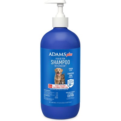 ADAMS ADAMS Plus Flea & Tick Shampoo Sensitive Skin for Cats & Dogs, 24-fl oz bottle