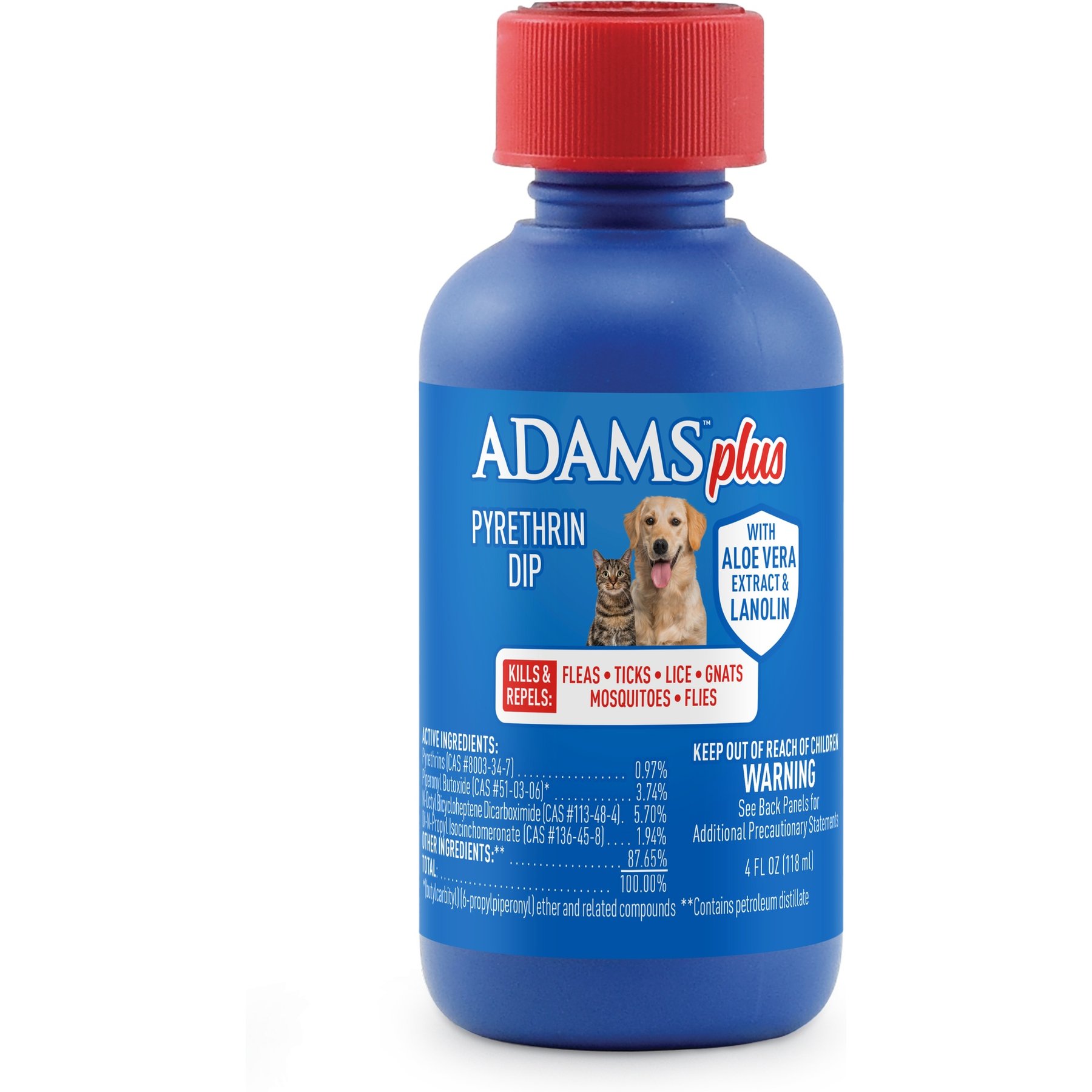 ADAMS Plus Pyrethrin Dip for Dogs & Cats, 4-fl oz bottle