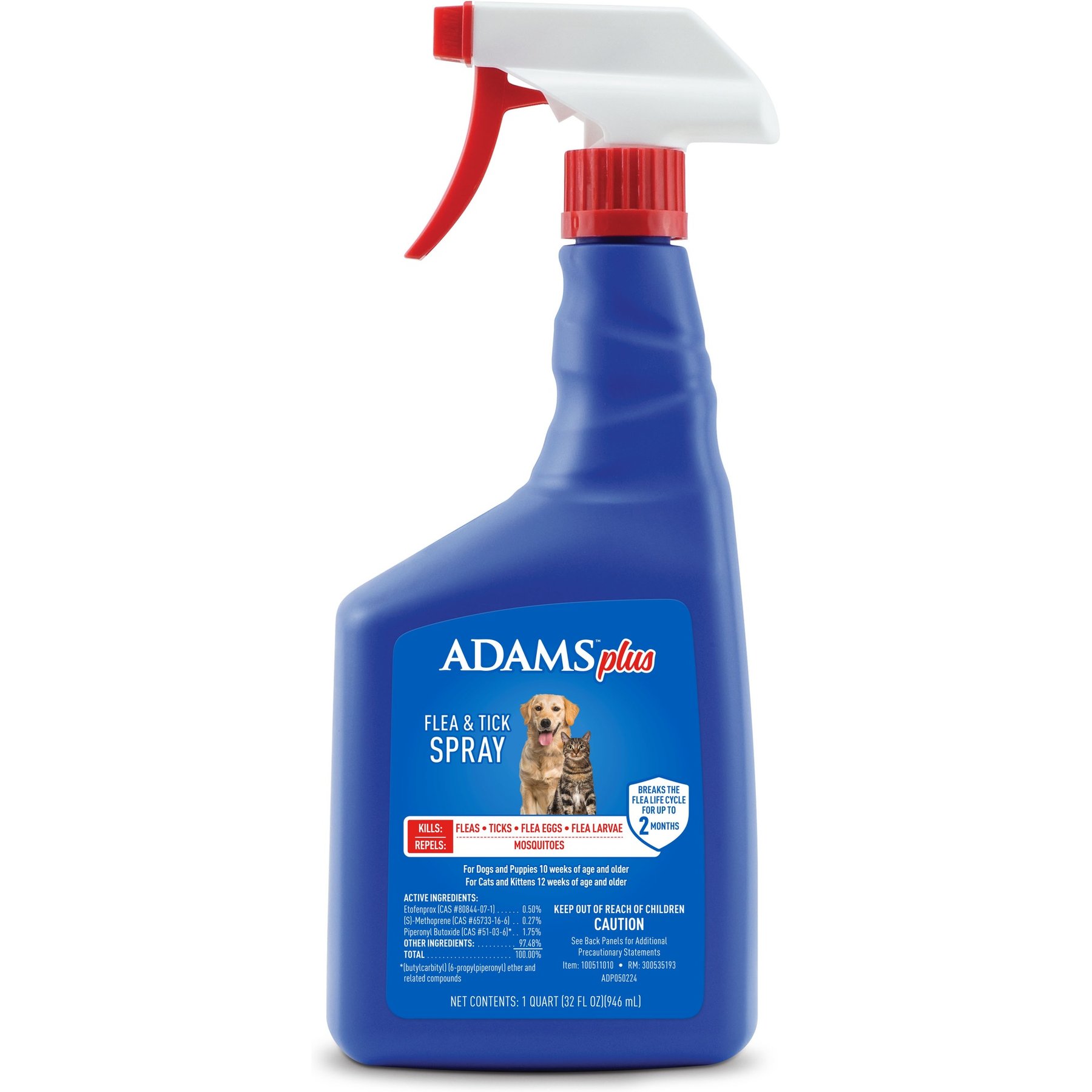 ADAMS Plus Flea & Tick Spray for Dogs & Cats, 32-fl oz bottle