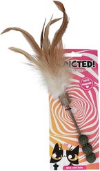 Addicted Stick Madnip Natural Wood Cat Toy with Balls & Feathers