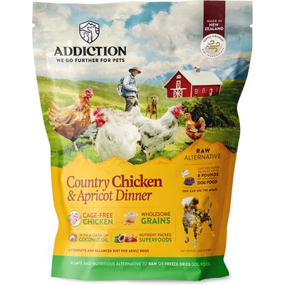 Addiction Addiction Chicken & Apricot Raw Dehydrated Dog Food, 2lb (makes 6 lbs)