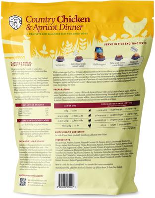 Show full view: Addiction Country Chicken & Apricot Dinner Raw Dehydrated Dog Food, 2-lb bag slide 3 of 12