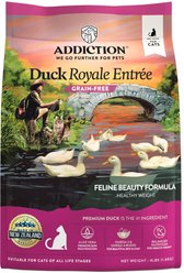 Addiction Grain-Free Duck Royale Skin & Coat Health Dry Cat Food, 4-lb bag