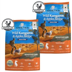 Addiction Grain-Free Wild Kangaroo & Apples Limited Ingredient Allergy-Friendly Dry Dog Food, 8-lb bundle