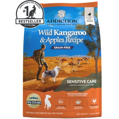Addiction Addiction Grain-Free Wild Kangaroo & Apples Limited Ingredient Allergy-Friendly Dry Dog Food, 8-lb bundle
