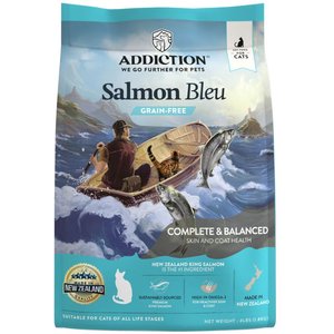 Addiction Grain-Free Salmon Bleu Skin & Coat Health Dry Cat Food, 4-lb bag