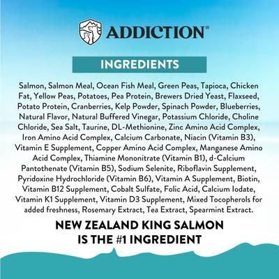 Show full view: Addiction Grain-Free Salmon Bleu Skin & Coat Health Dry Cat Food, 4-lb bag slide 6 of 10