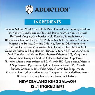 Show full view: Addiction Grain-Free Salmon Bleu Skin & Coat Health Dry Dog Food, 20-lb bag slide 6 of 11