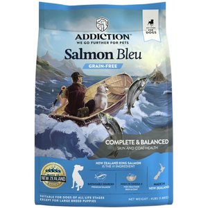 Addiction Grain-Free Salmon Bleu Skin & Coat Health Dry Dog Food, 4-lb bag