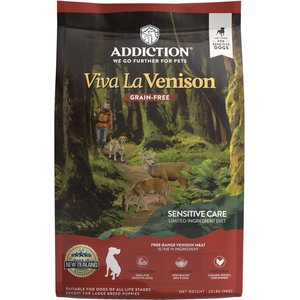 Addiction Grain-Free Viva La Venison Limited Ingredient Diet Dry Dog Food, 20-lb bag