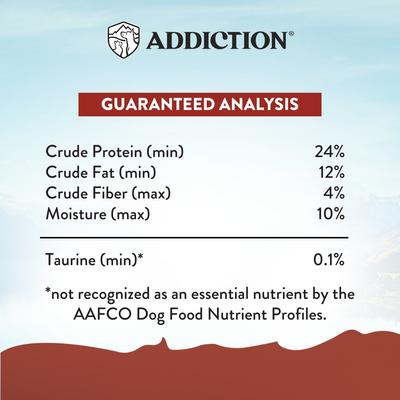 Show full view: Addiction Grain-Free Viva La Venison Limited Ingredient Diet Dry Dog Food, 20-lb bag slide 7 of 12