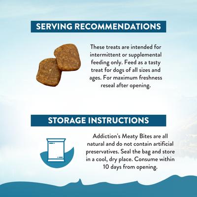 Show full view: Addiction Meaty Bites Beef Grain-Free Dog Treats, 4-oz bag slide 8 of 11