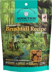Addiction Meaty Bites Brushtail Grain-Free Dog Treats, 4-oz bag