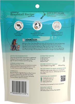 Show full view: Addiction Meaty Bites Brushtail Grain-Free Dog Treats, 4-oz bag slide 10 of 12