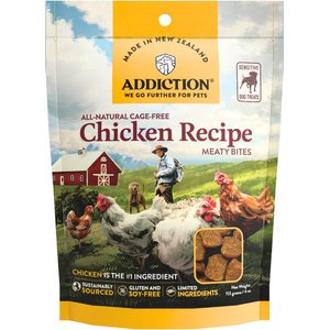 Addiction Meaty Bites Chicken Grain-Free Dog Treats, 4-oz bag