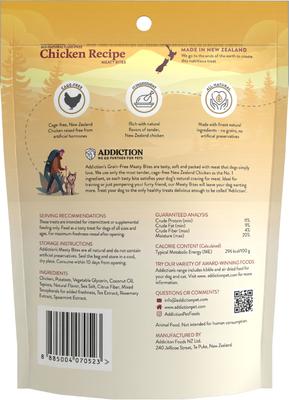 Show full view: Addiction Meaty Bites Chicken Grain-Free Dog Treats, 4-oz bag slide 10 of 11