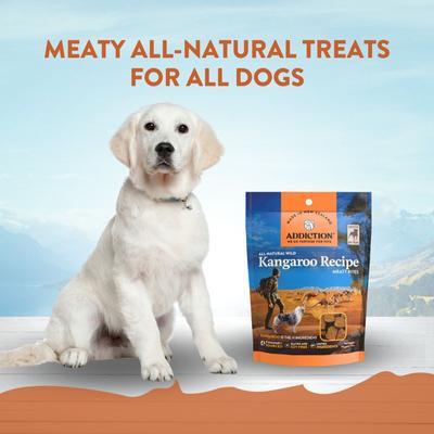 Show full view: Addiction Meaty Bites Kangaroo Limited Ingredient Grain-Free Allergy-Friendly Soft Dog Treats, 4-oz bag slide 3 of 11