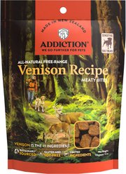Addiction Meaty Bites Venison Grain-Free Dog Treats, 4-oz bag slide 1 of 9