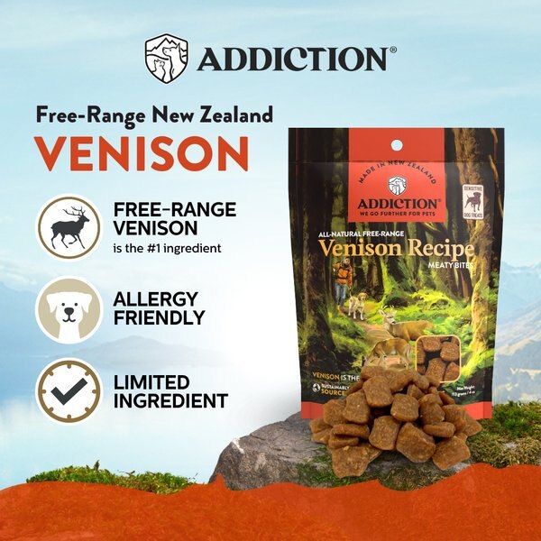 GoGo Pet Products Stressless Venison Grain-Free Training Bits Dog Treats, 2.5-oz bag