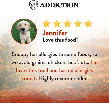 Show full view: Addiction Premium Wild Islands Forest Adult Grain-Free & High-Protein Meat Recipe Dry Dog Food, 4-lb bag slide 5 of 11