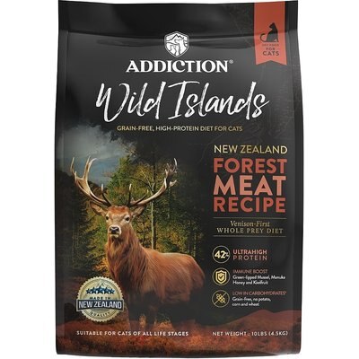 Addiction Addiction Premium Wild Islands Forest Meat Recipe Grain-Free & High-Protein Dry Cat Food, 10-lb bag