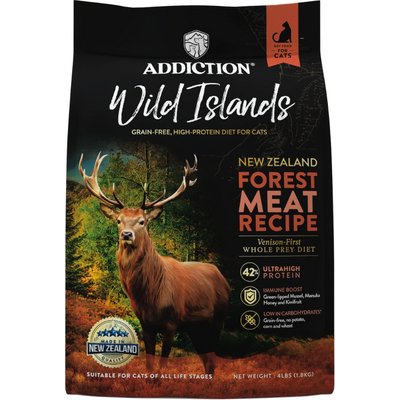 Addiction Addiction Premium Wild Islands Forest Meat Recipe Grain-Free & High-Protein Dry Cat Food, 4-lb bag