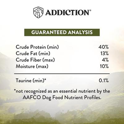 Show full view: Addiction Premium Wild Islands Highland Adult Grain-Free & High-Protein Meat Recipe Dry Dog Food, 20-lb bag slide 6 of 11