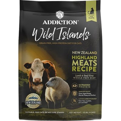 Addiction Addiction Premium Wild Islands Highland Meat Recipe Grain-Free & High-Protein Dry Cat Food, 10-lb bag