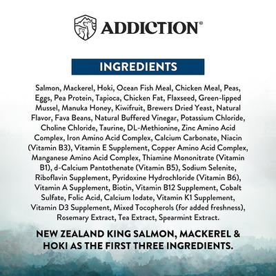 Show full view: Addiction Premium Wild Islands Pacific Catch Seafood & Fish Grain-Free & High-Protein Dry Cat Food, 10-lb bag slide 6 of 11